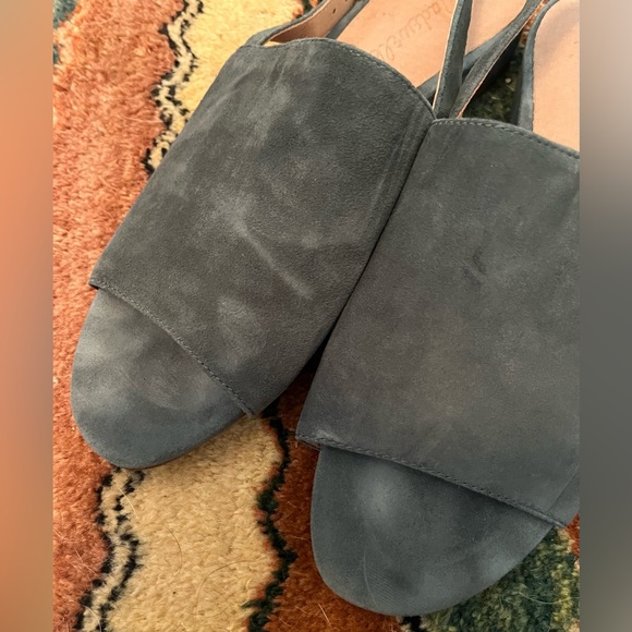 Madewell Noelle Slingback Sandal in Suede Blue 8 - Picture 4 of 9